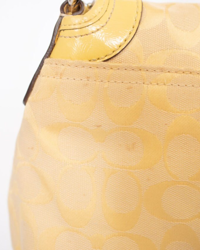 Rare Vintage Coach Soft Yellow Signature Shoulder Bag