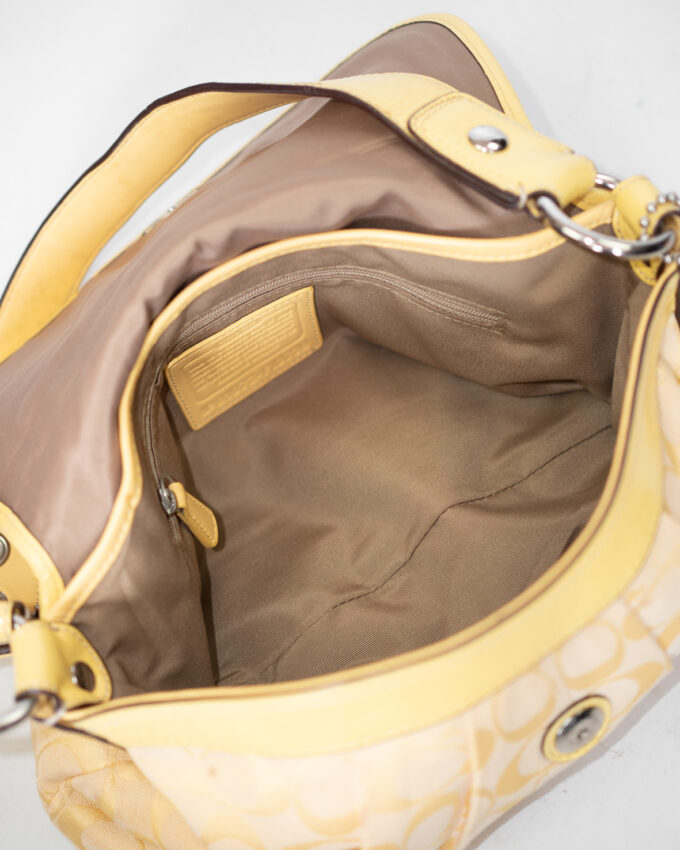 Rare Vintage Coach Soft Yellow Signature Shoulder Bag