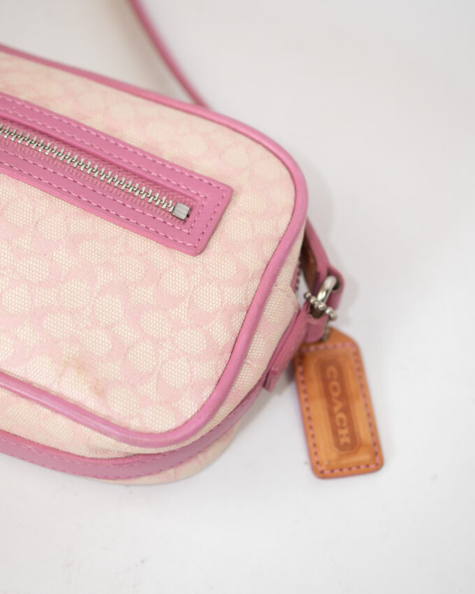 Vintage Coach Pastel Pink Mini Crossbody Bag