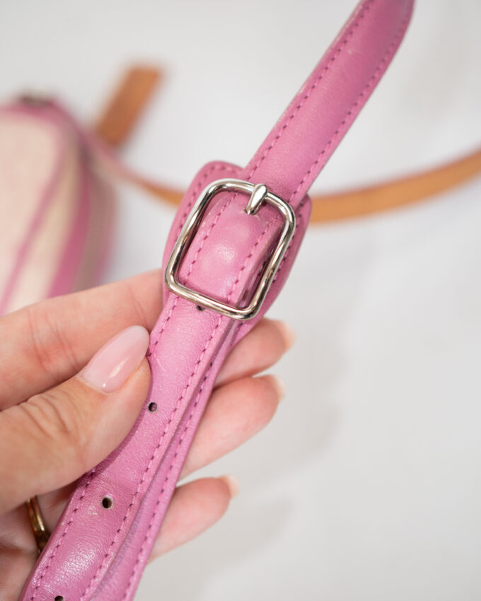 Vintage Coach Pastel Pink Mini Crossbody Bag