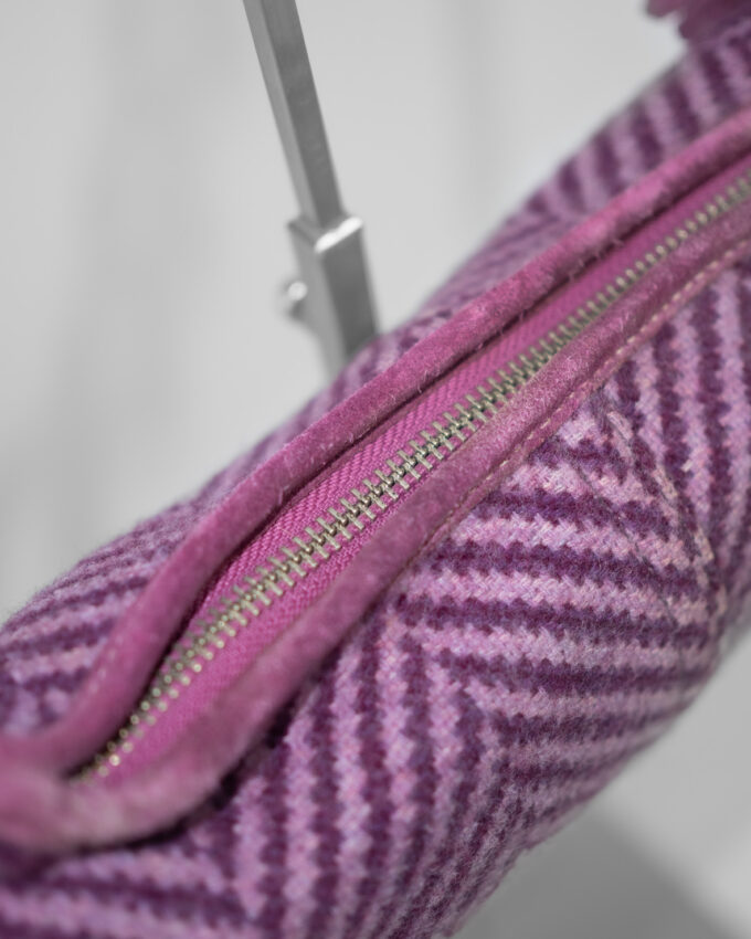 Coach Vintage Purple Herringbone Shoulder Bag