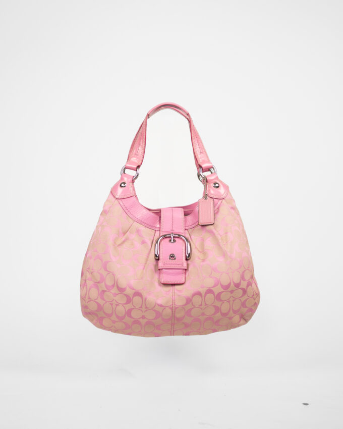 Rare Coach Vintage Soho Pink Signature Tote Bag