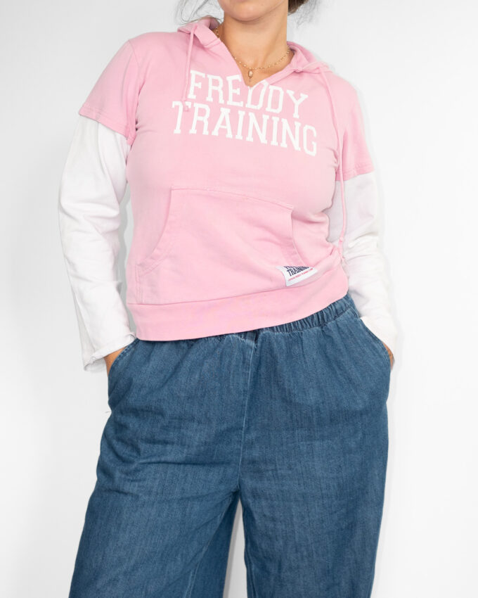 Vintage Freddy Training Pink Layered Hoodie - S/M
