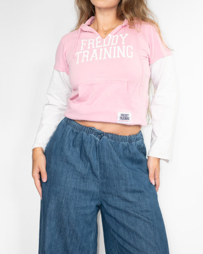Vintage Freddy Training Pink Layered Hoodie - S/M