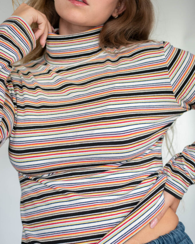 Vintage Striped Turtleneck - S/M