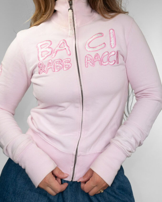 Vintage Bacci & Abbracci Soft Pink Embroidered Zip-Up CHF 109.–