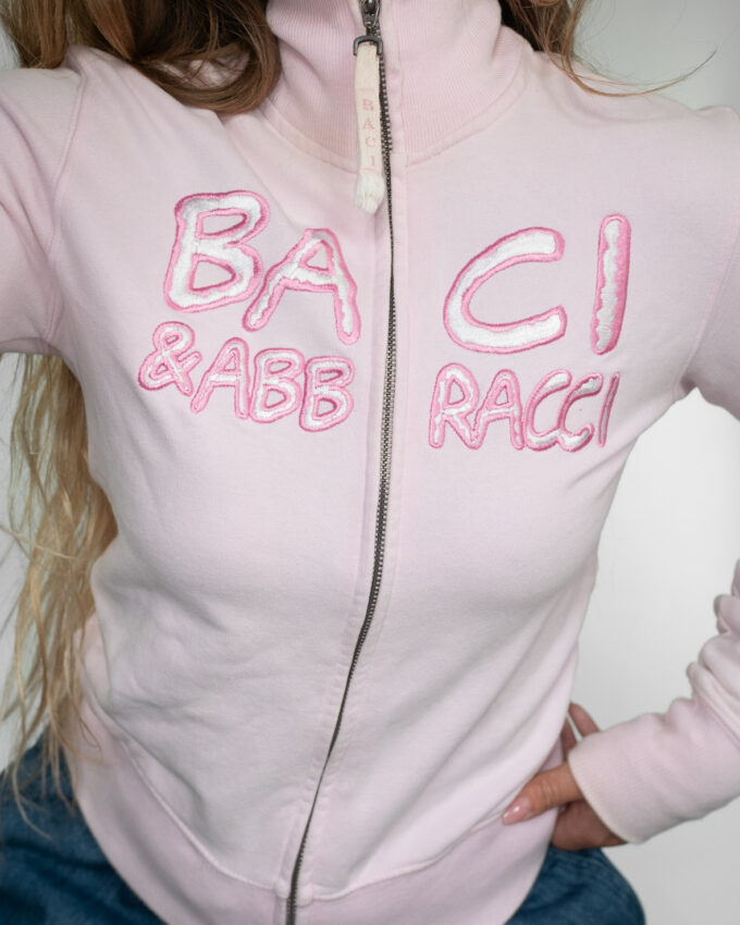 Vintage Bacci & Abbracci Soft Pink Embroidered Zip-Up CHF 109.–