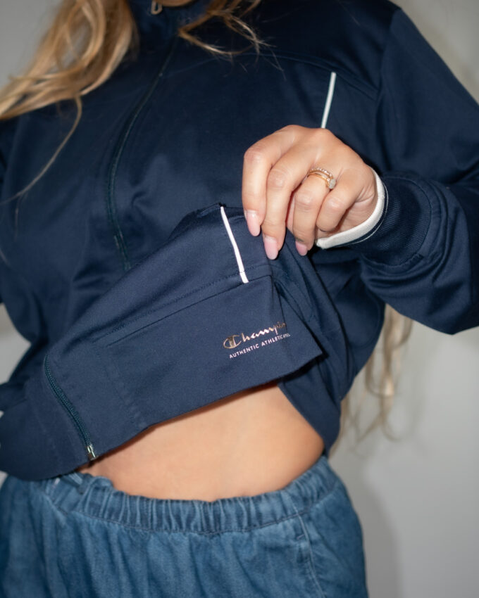 Vintage Champion Navy Track Jacket - M