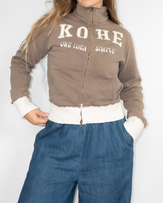 Vintage KOHE Y2K Double Zip Cardigan -S/M