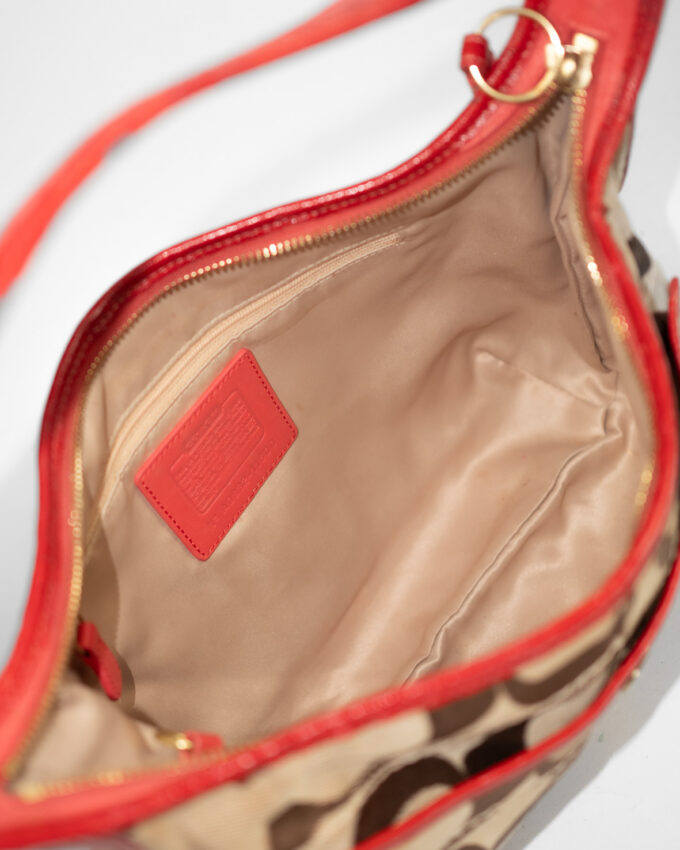 Vintage Coach Signature Hobo Bag – Red