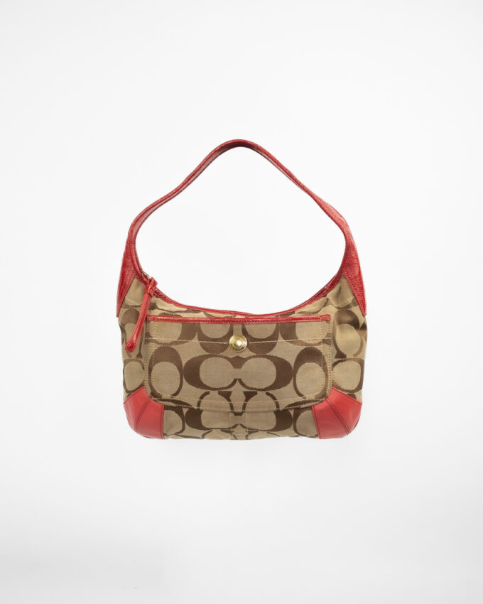 Vintage Coach Signature Hobo Bag – Red