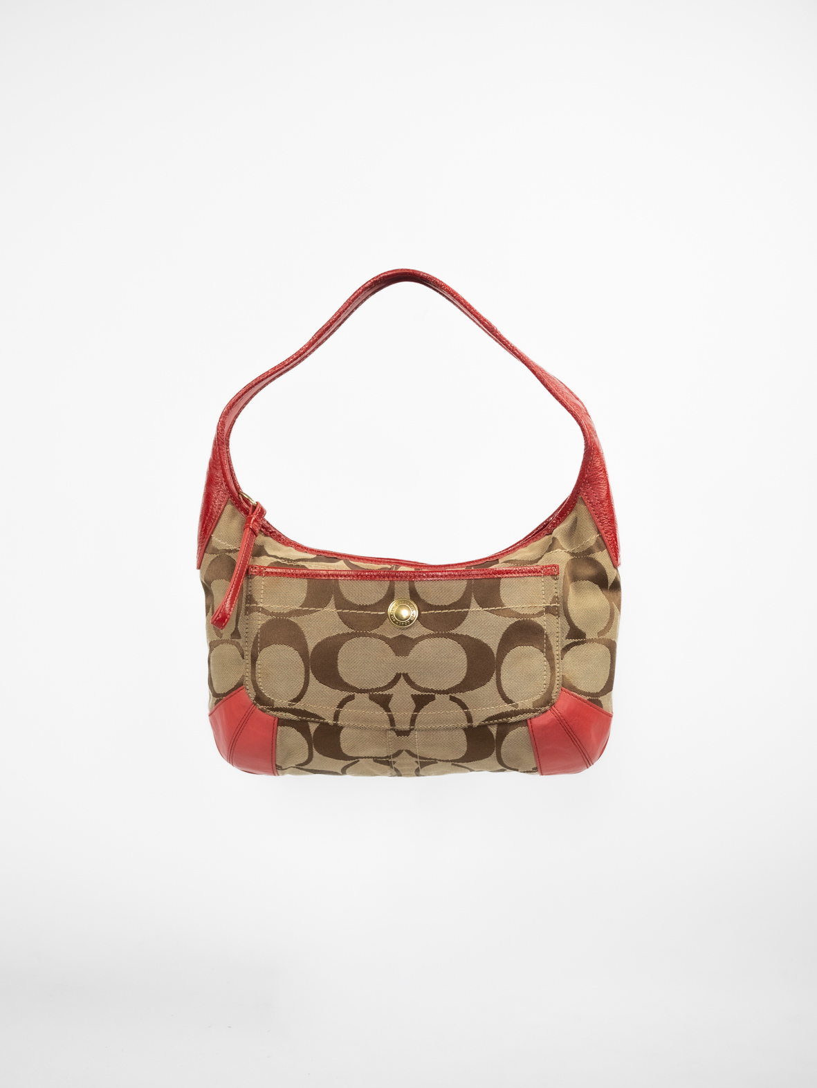 Vintage Coach Signature Hobo Bag – Red