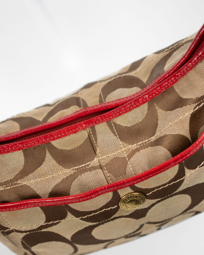 Vintage Coach Signature Hobo Bag – Red