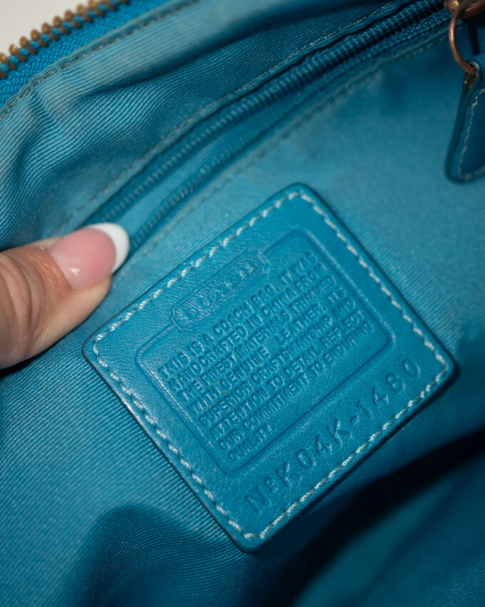 Rare Vintage Coach Signature Mini Hobo – Turquoise