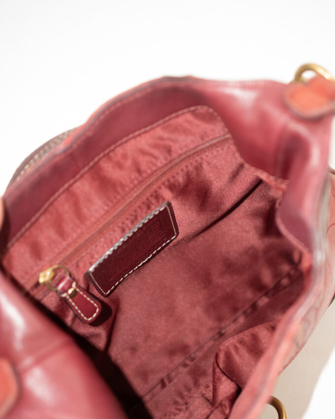Vintage Coach Hampton Leather Shoulder Bag – Burgundy