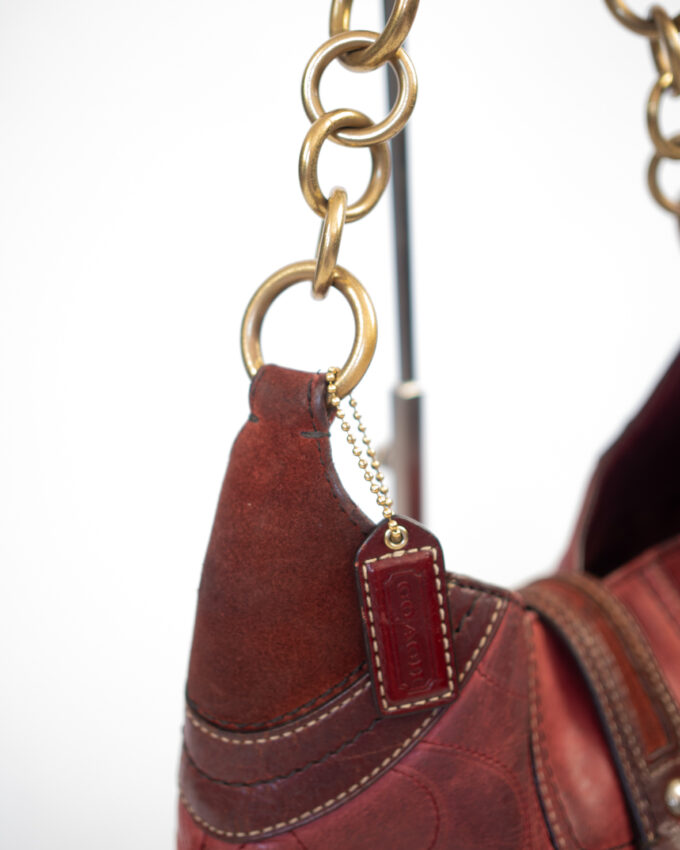 Vintage Coach Hampton Leather Shoulder Bag – Burgundy