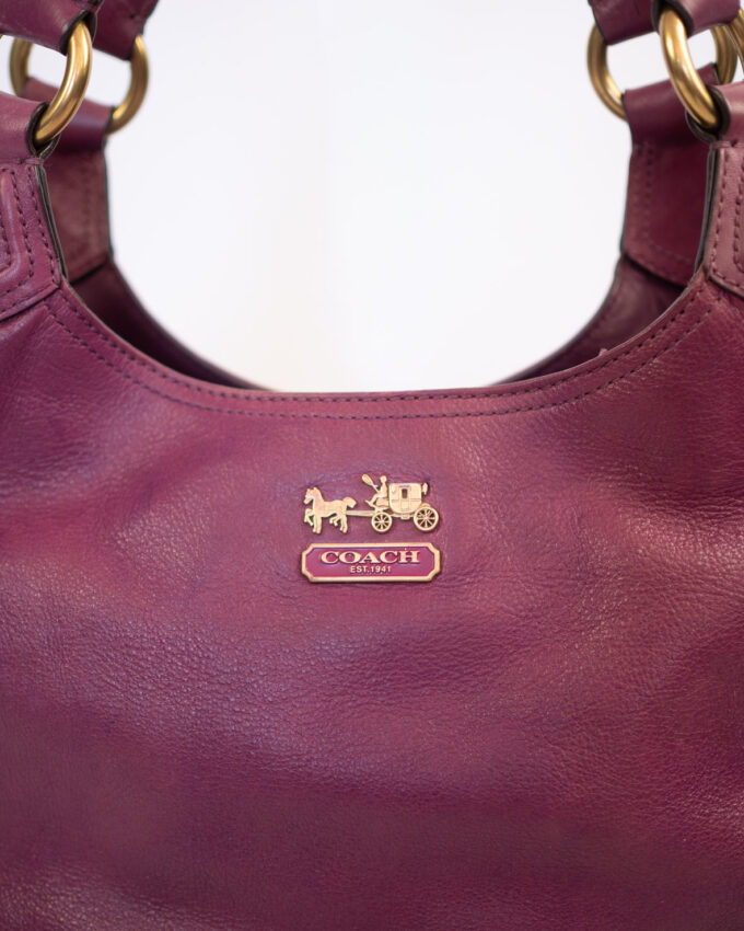 Vintage Coach Maggie Leather Bag – Plum