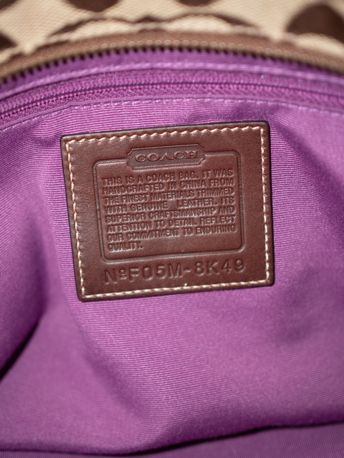 Vintage Coach Signature Tote Bag - Image 11