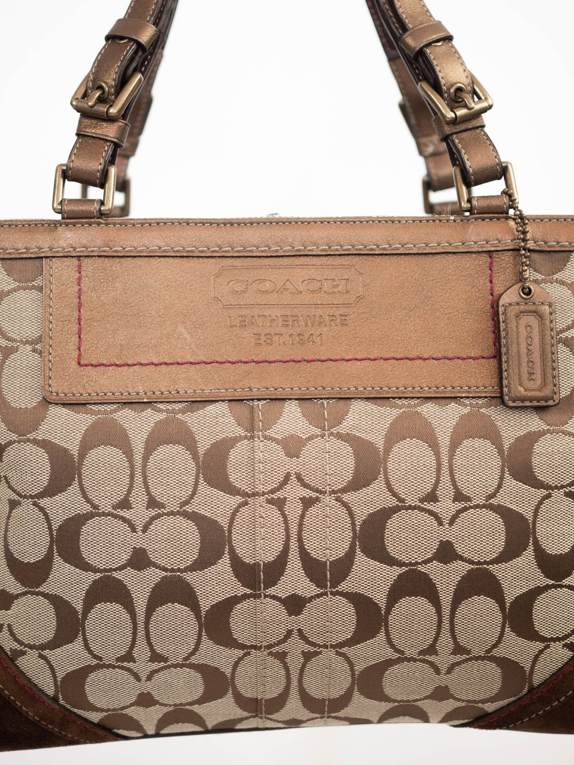 Vintage Coach Signature Tote Bag - Image 2