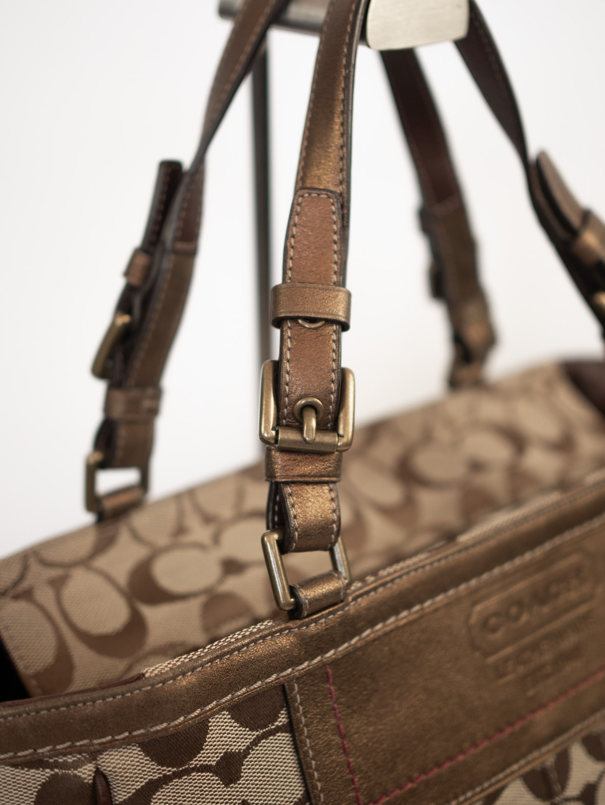 Vintage Coach Signature Tote Bag - Image 5