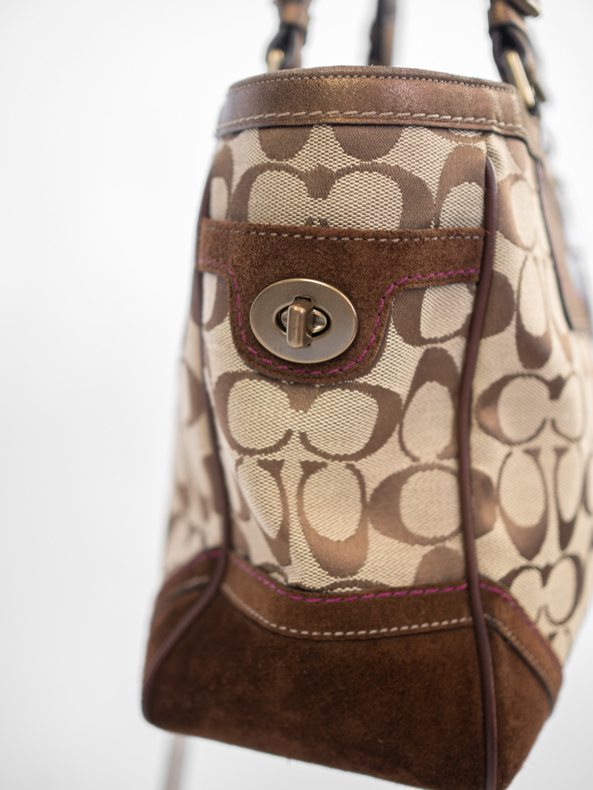 Vintage Coach Signature Tote Bag - Image 7