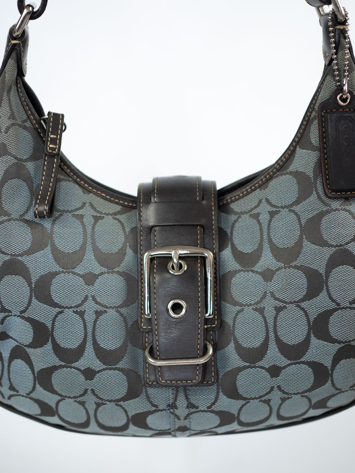 Rare Blue Vintage Coach Soho Hobo - Image 3