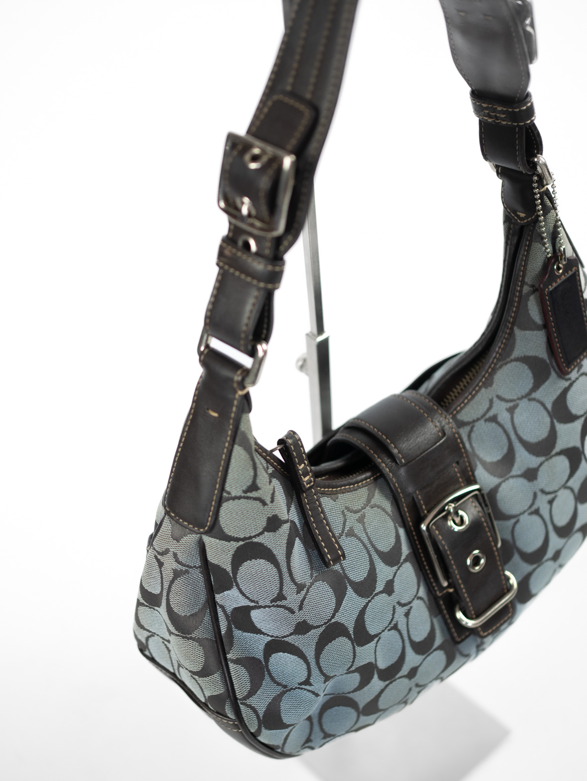 Rare Blue Vintage Coach Soho Hobo - Image 7