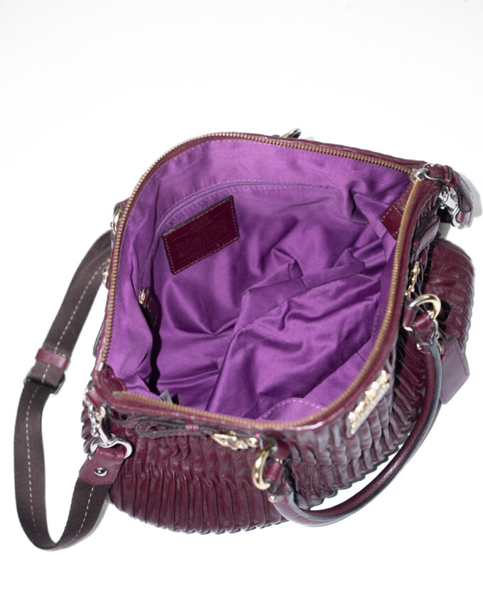 Vintage Coach Madison Full Leather Burgundy Two-Way Bag
