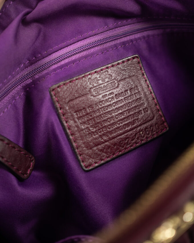 Vintage Coach Madison Full Leather Burgundy Two-Way Bag