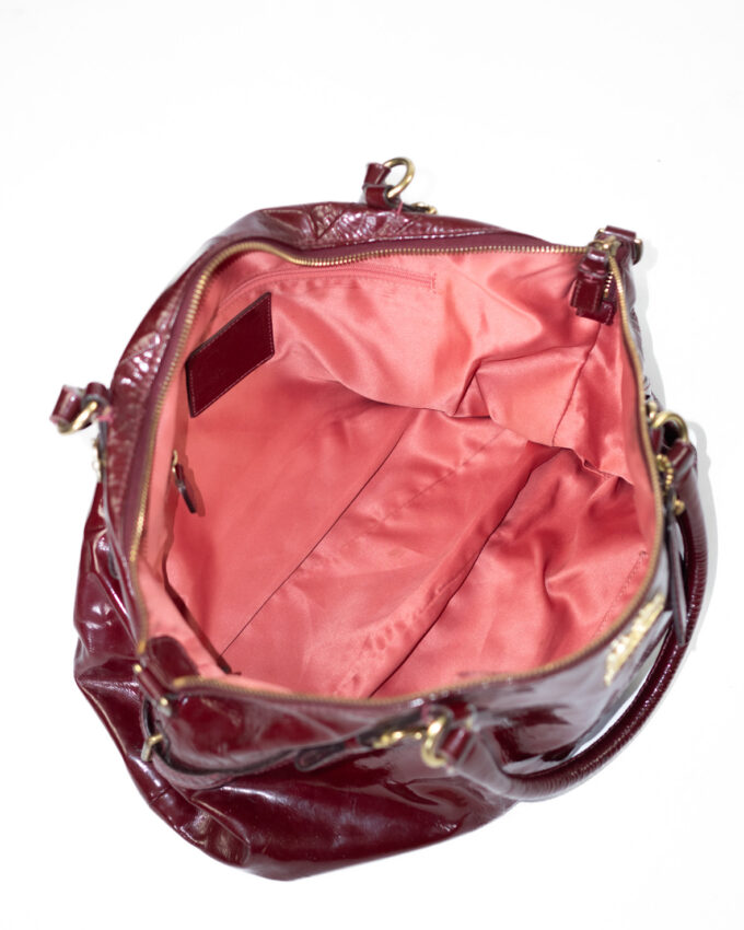 Vintage Coach Merlot Patent Leather Bag