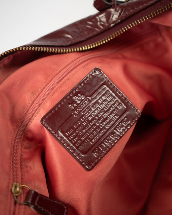 Vintage Coach Merlot Patent Leather Bag