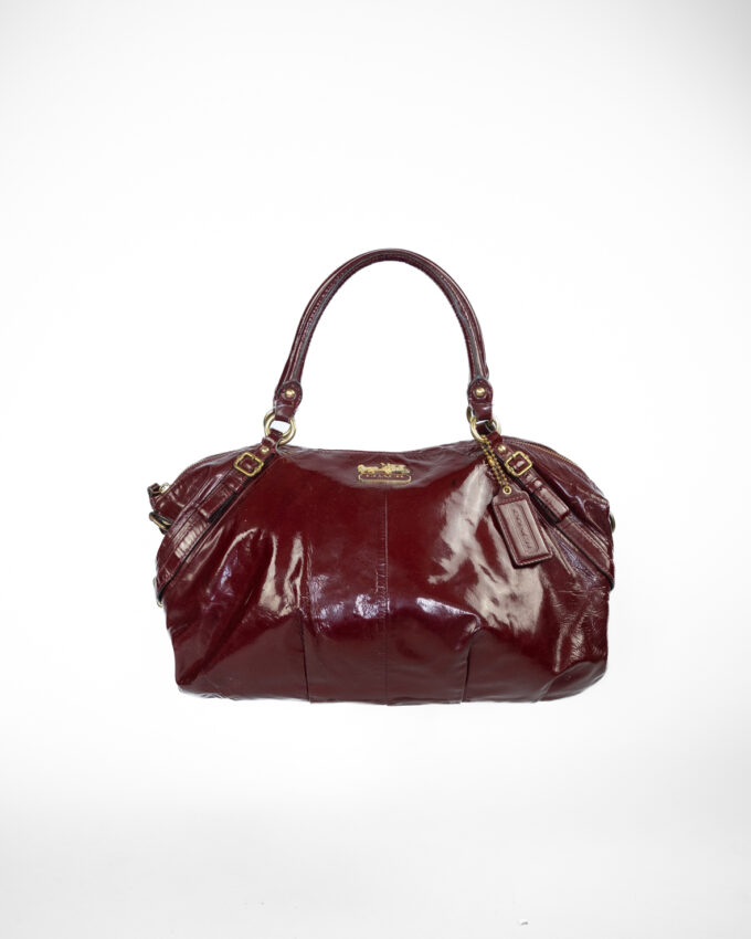Vintage Coach Merlot Patent Leather Bag