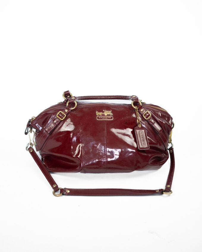 Vintage Coach Merlot Patent Leather Bag
