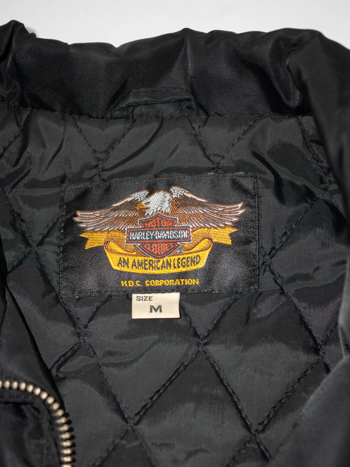 Vintage Harley-Davidson Racing Jacket – Black & Faded Red - M - Image 7