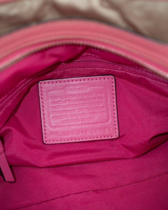 Vintage Coach Signature Barrel Bag – Soft Pink