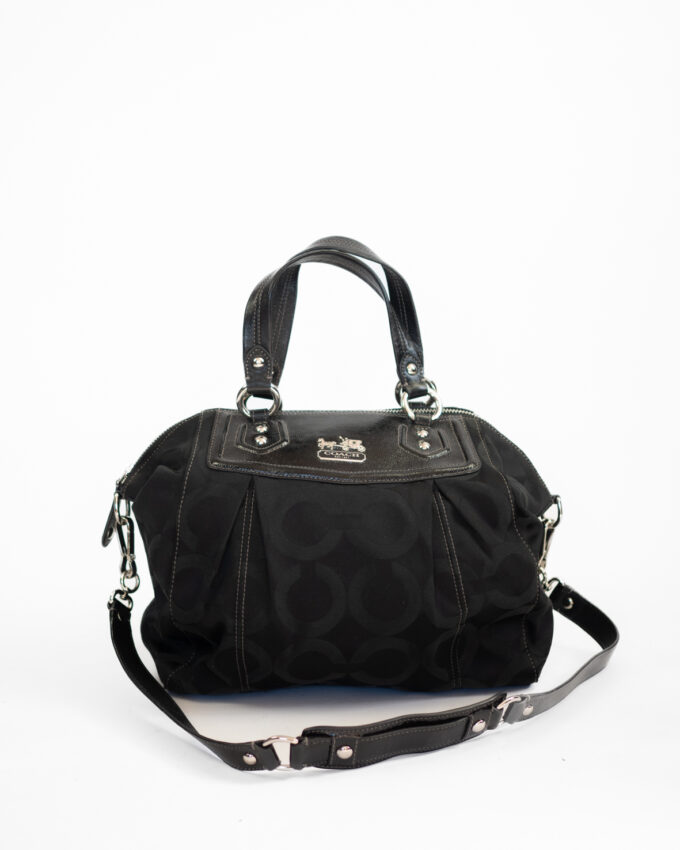 Vintage Coach Madison Signature Canvas Bag – Black