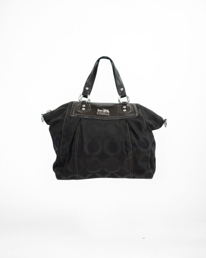 Vintage Coach Madison Signature Canvas Bag – Black