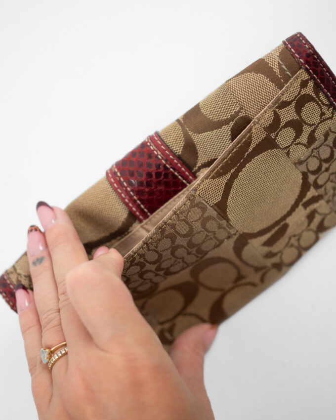 Vintage Coach Soho Patchwork Wallet – Bordeaux