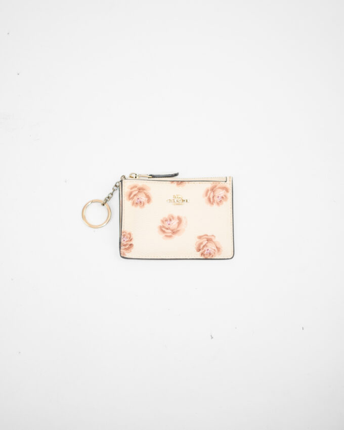 Vintage Coach Floral Mini Wallet – Cream