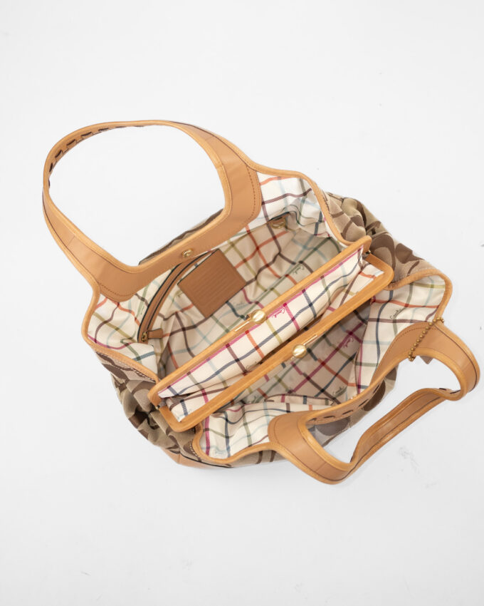 Vintage Coach Ergo Kisslock Bag – Signature Tan