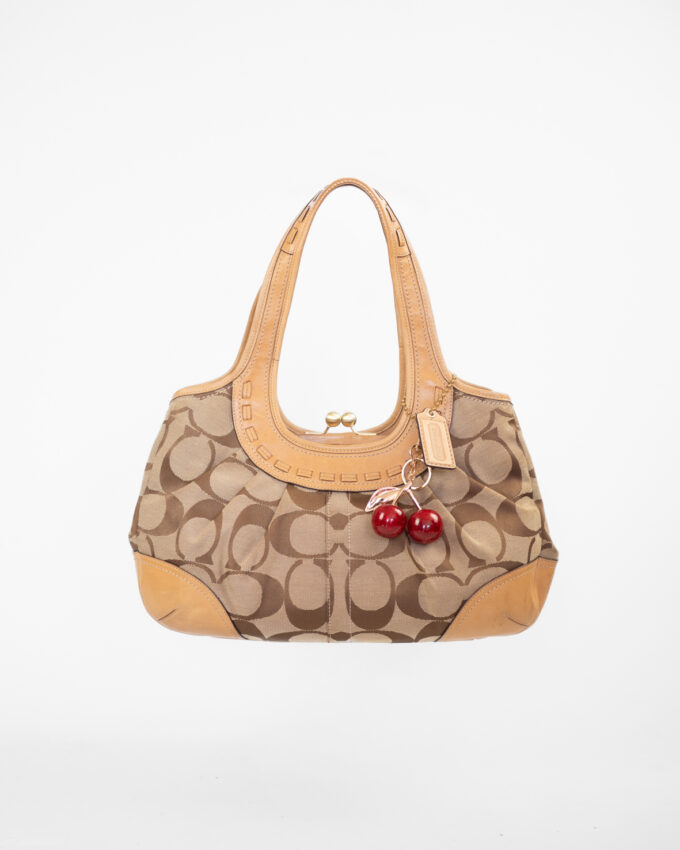 Vintage Coach Ergo Kisslock Bag – Signature Tan