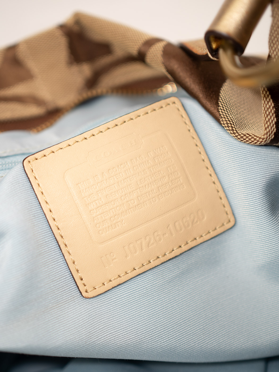 Vintage Coach Carly Monogram Bag – Gold - Image 3