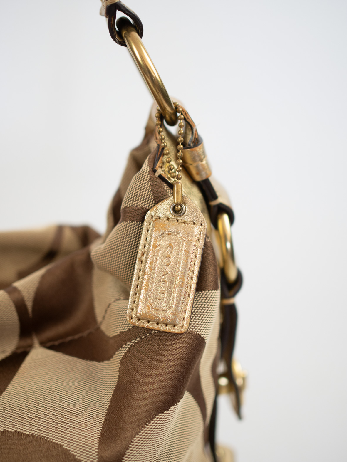 Vintage Coach Carly Monogram Bag – Gold - Image 6