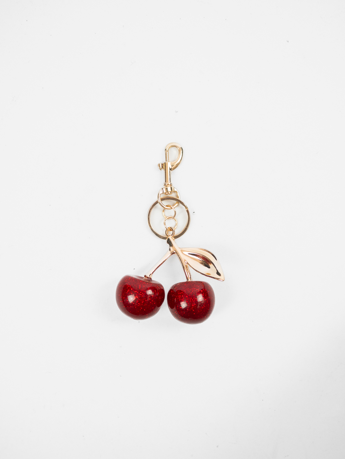 Cherry Bag Charm – Gold