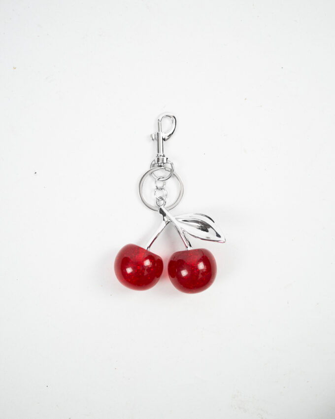 Cherry Bag Charm – Silver