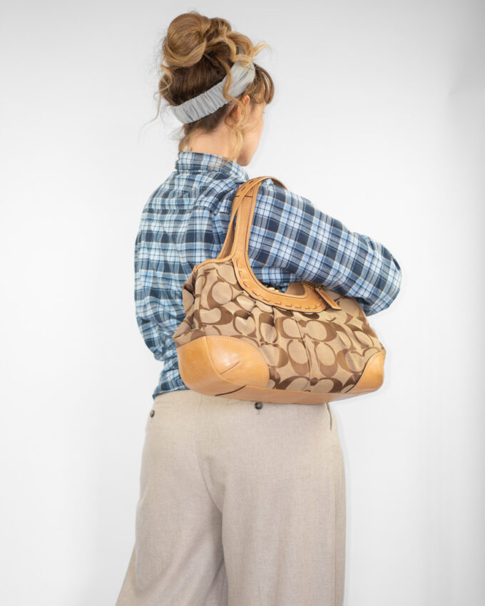 Vintage Coach Ergo Kisslock Bag – Signature Tan