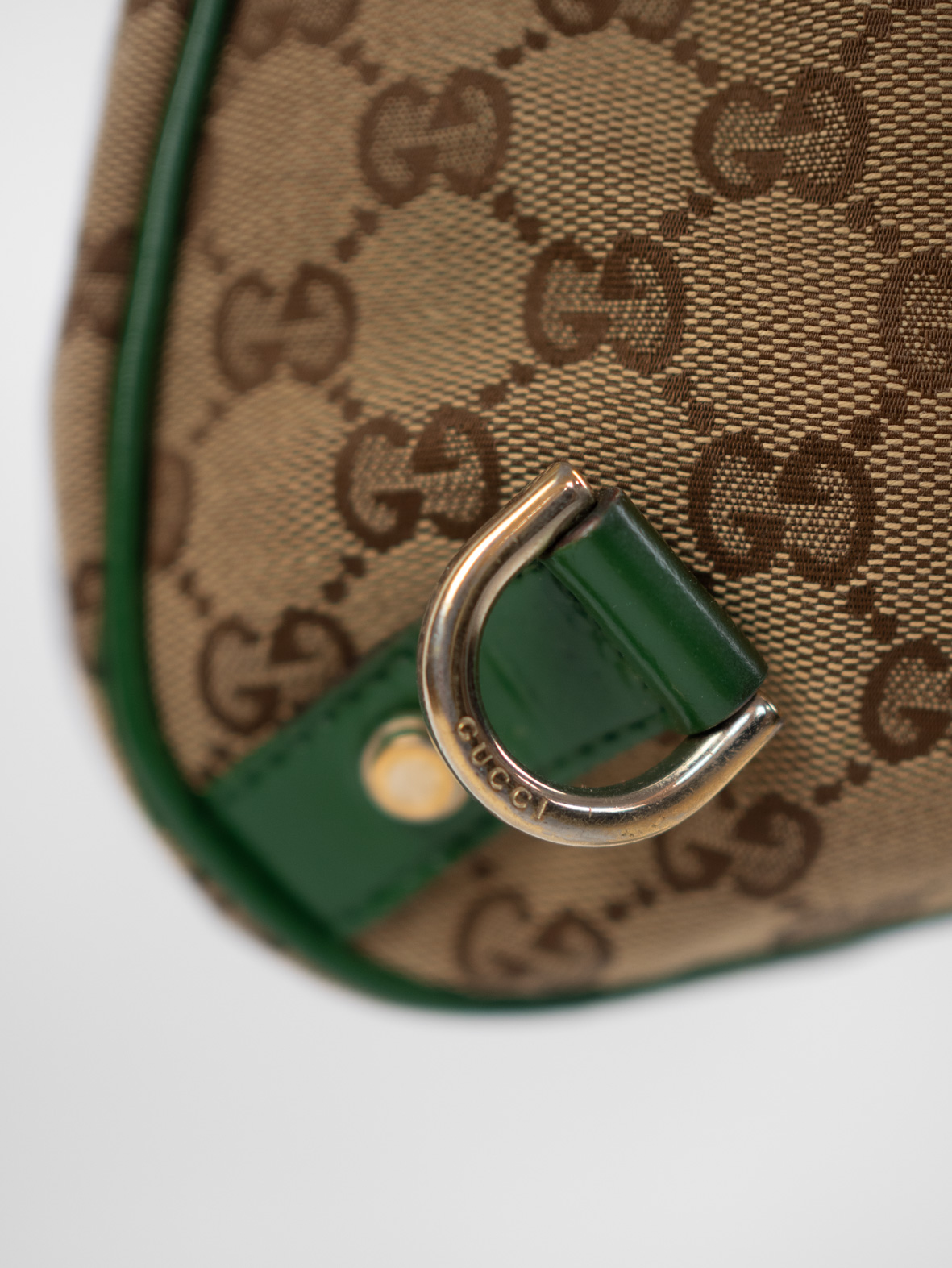 Vintage Gucci Abbey D-Ring Shoulder Bag – Forest Green - Image 2