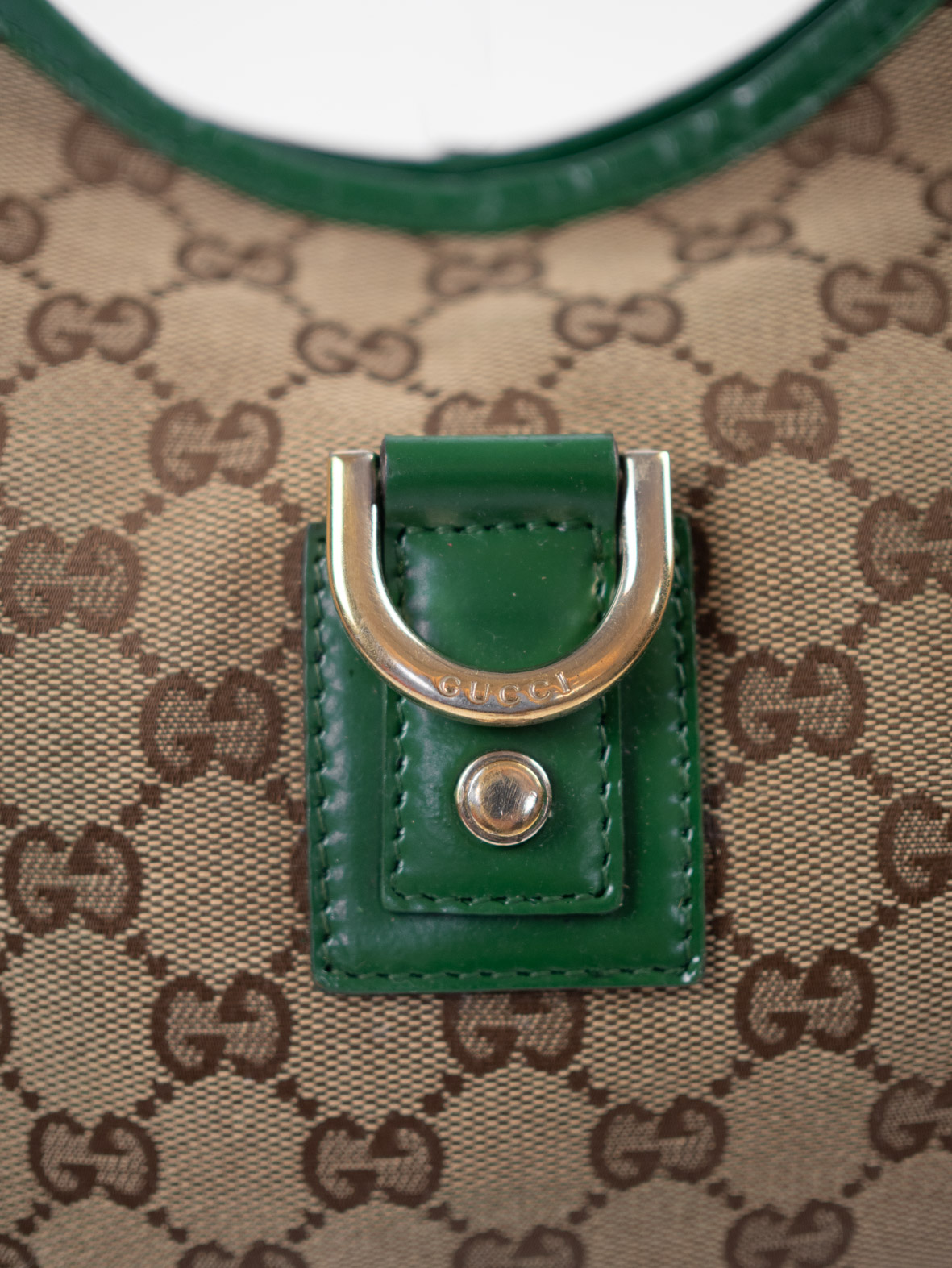Vintage Gucci Abbey D-Ring Shoulder Bag – Forest Green - Image 3