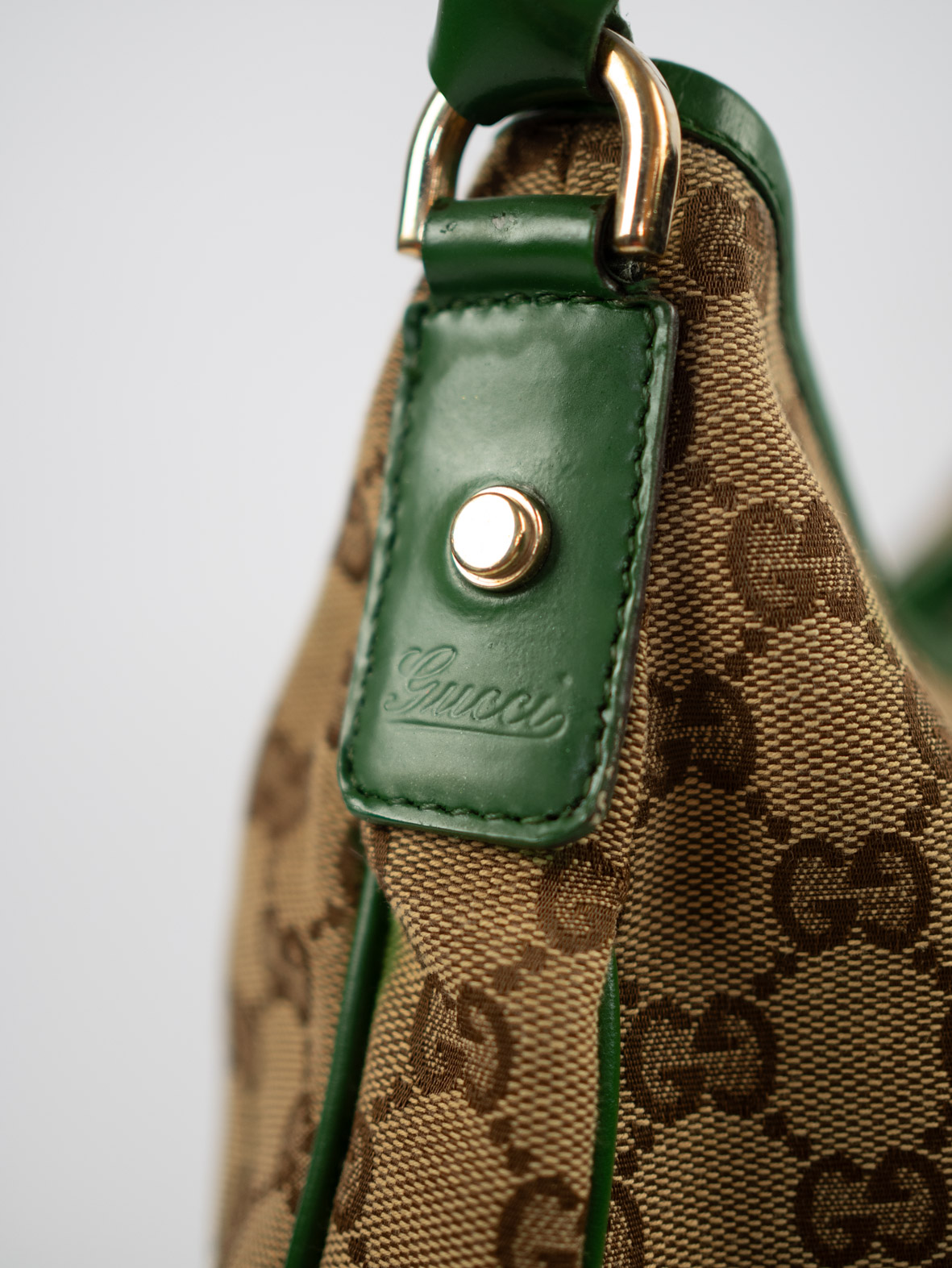 Vintage Gucci Abbey D-Ring Shoulder Bag – Forest Green - Image 9