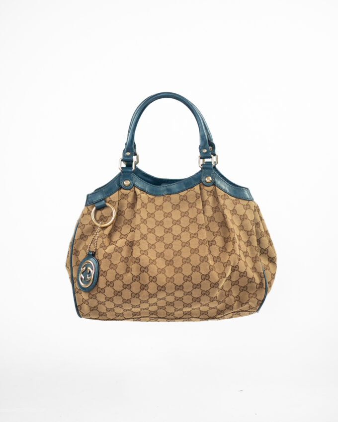Vintage Gucci Sukey Medium GG Canvas Bag – Marine Blue